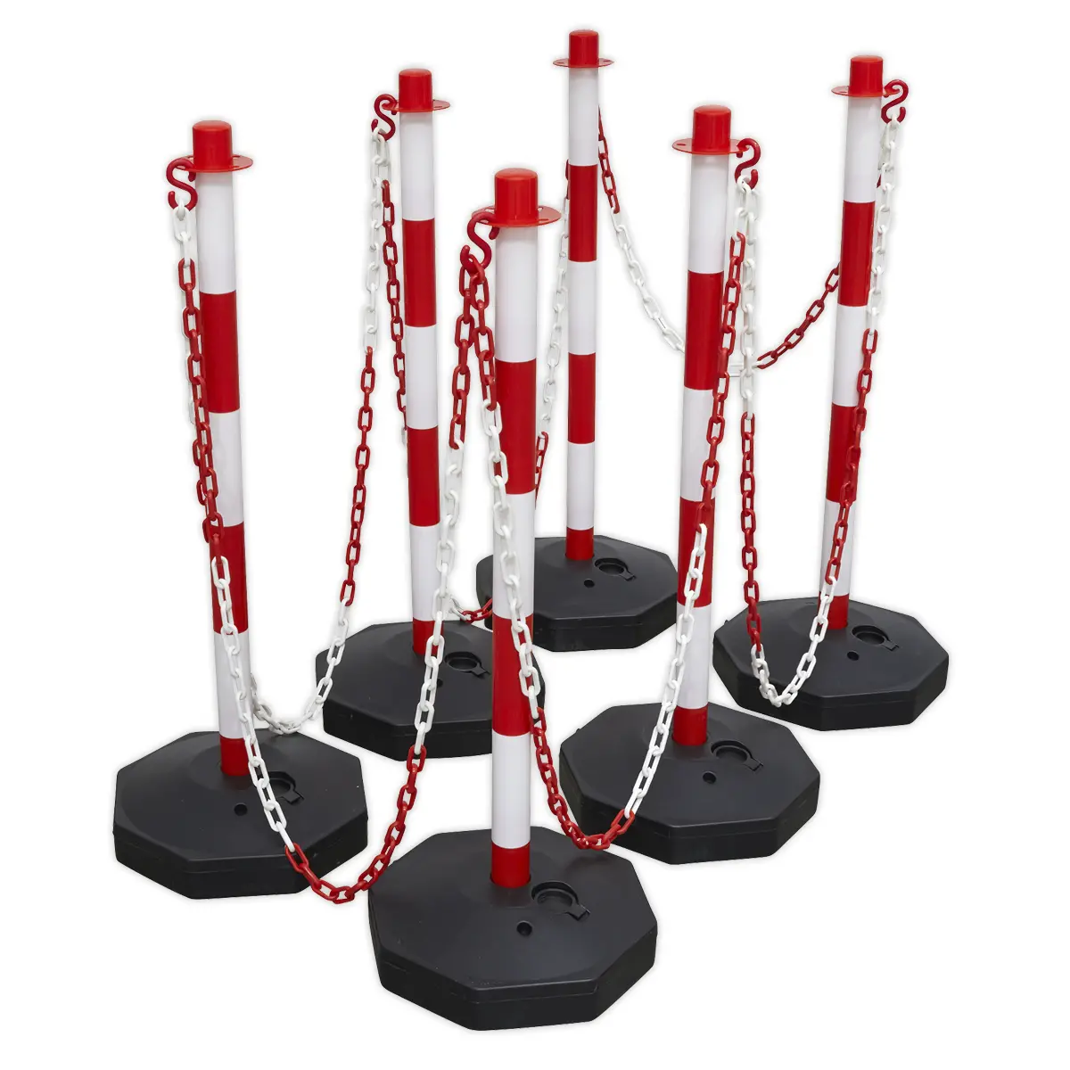 Sealey Post & Chain Kit 25M - Red/White Rwsbkit 1