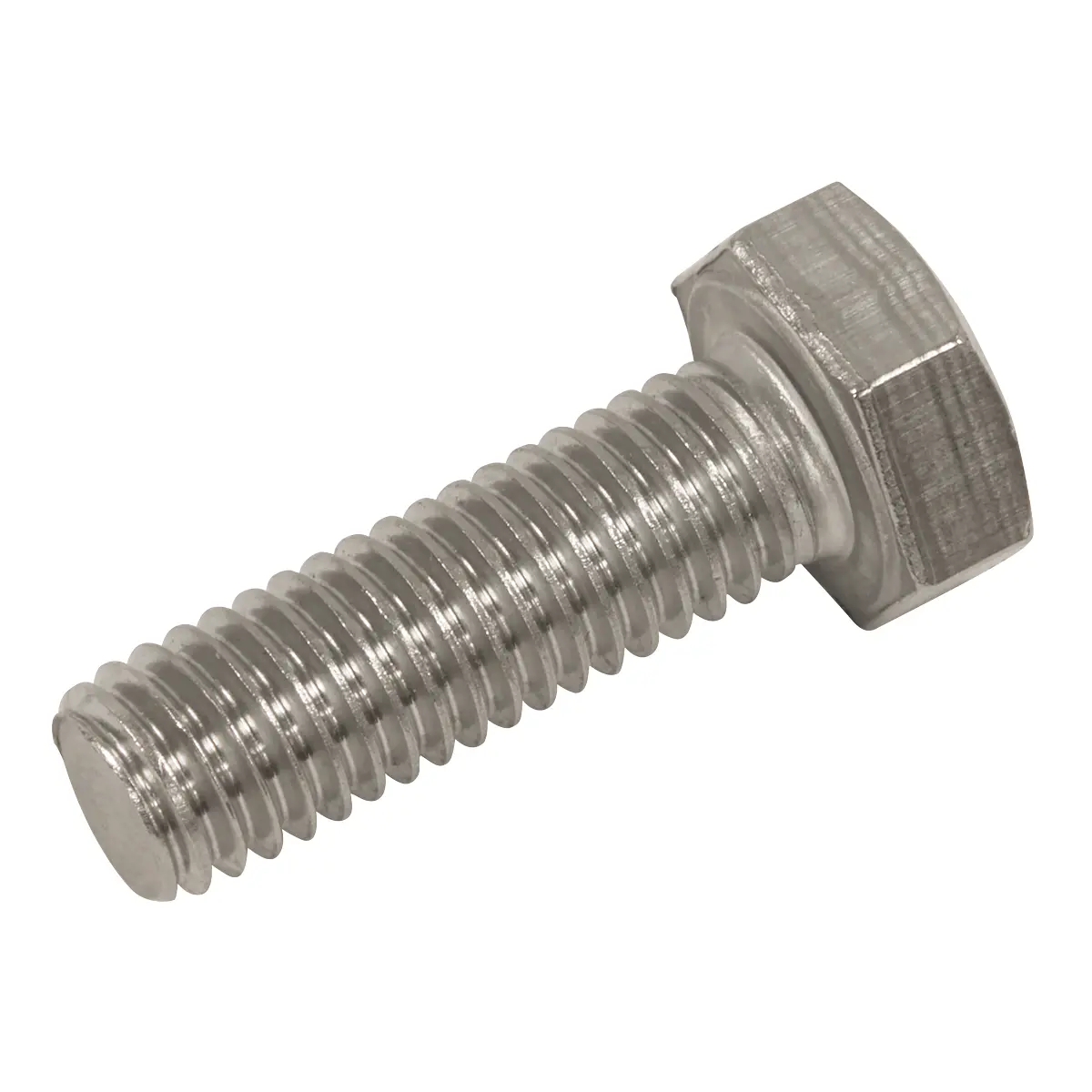 Sealey Stainless Steel Hex Head Set Screw Din 933 - M8 X 25 A2 - Pack Of 50 S825s 1