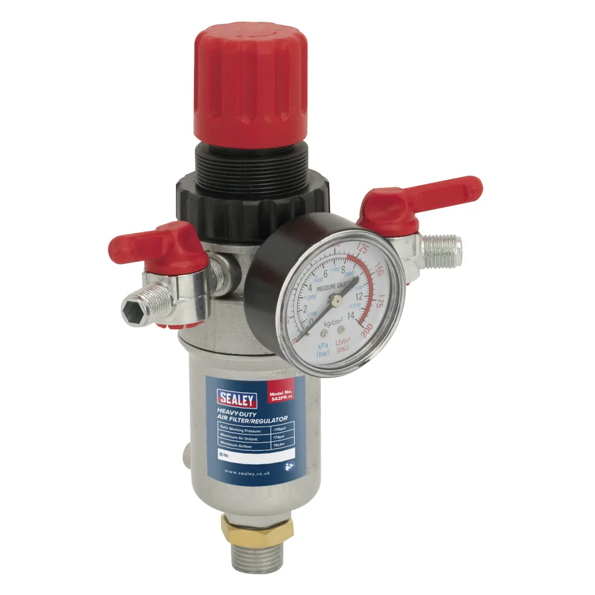 Sealey Heavy-Duty Air Filter/Regulator Sa2fr 1