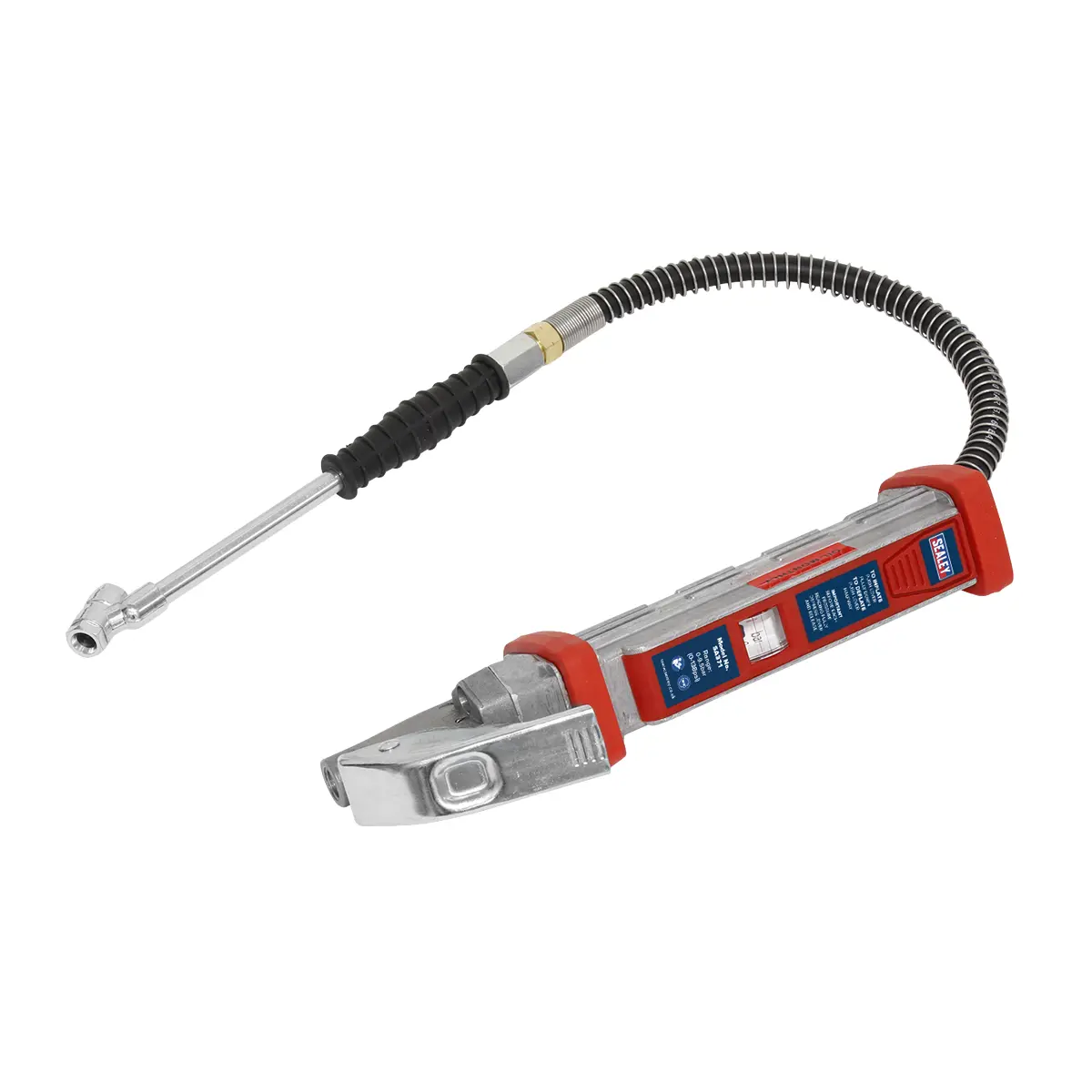 Sealey Tyre Inflator With 0.5M Hose & Twin Push-On Connector Sa371 1