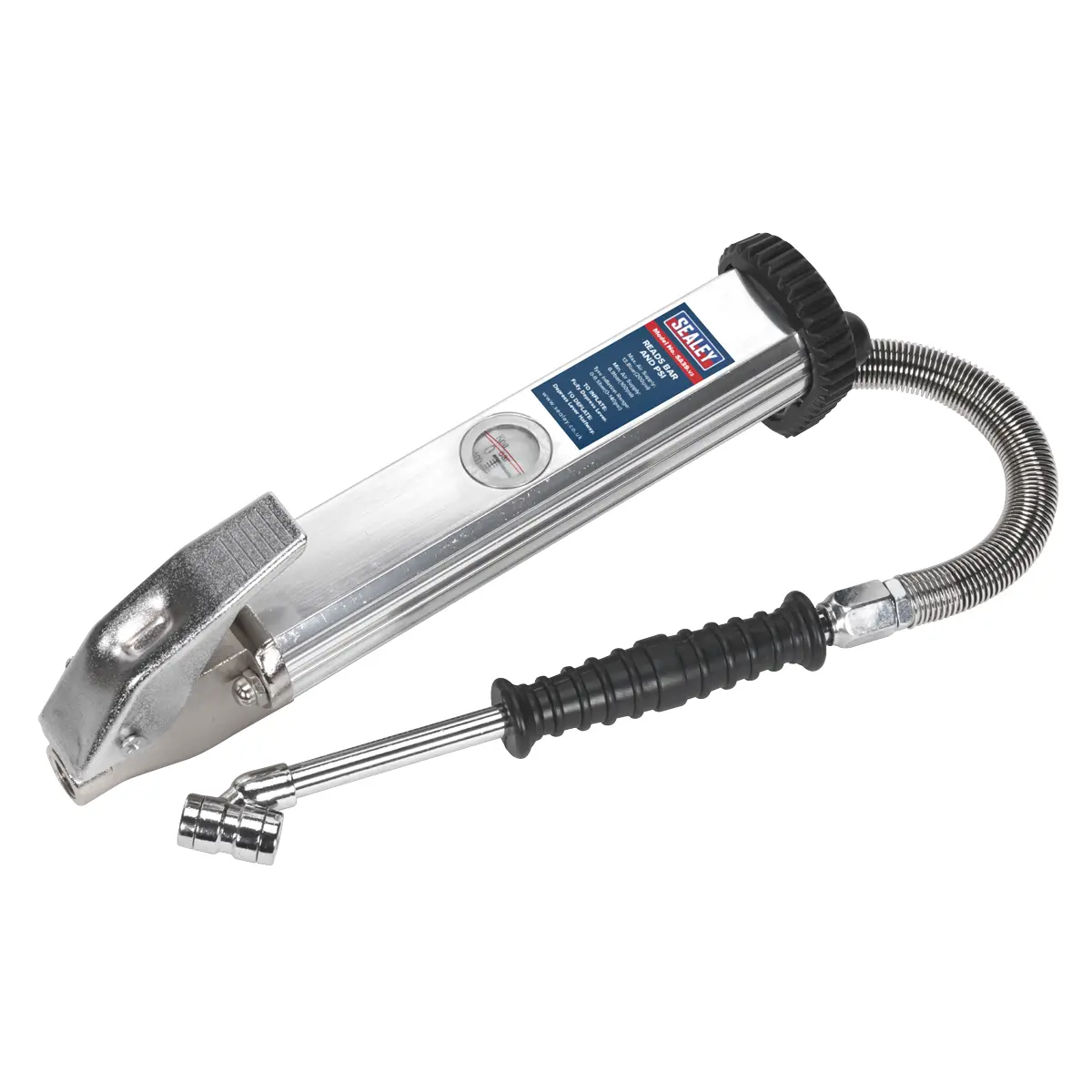 Sealey Long Type Tyre Inflator With Twin Push-On Connector Sa39 1