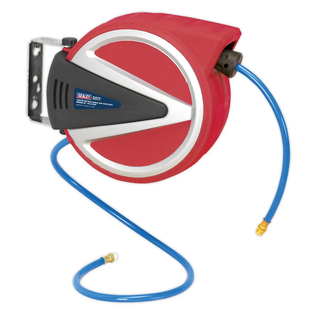 Sealey 15M Retractable Pu Air Hose Reel 8Mm Id Sa814 1