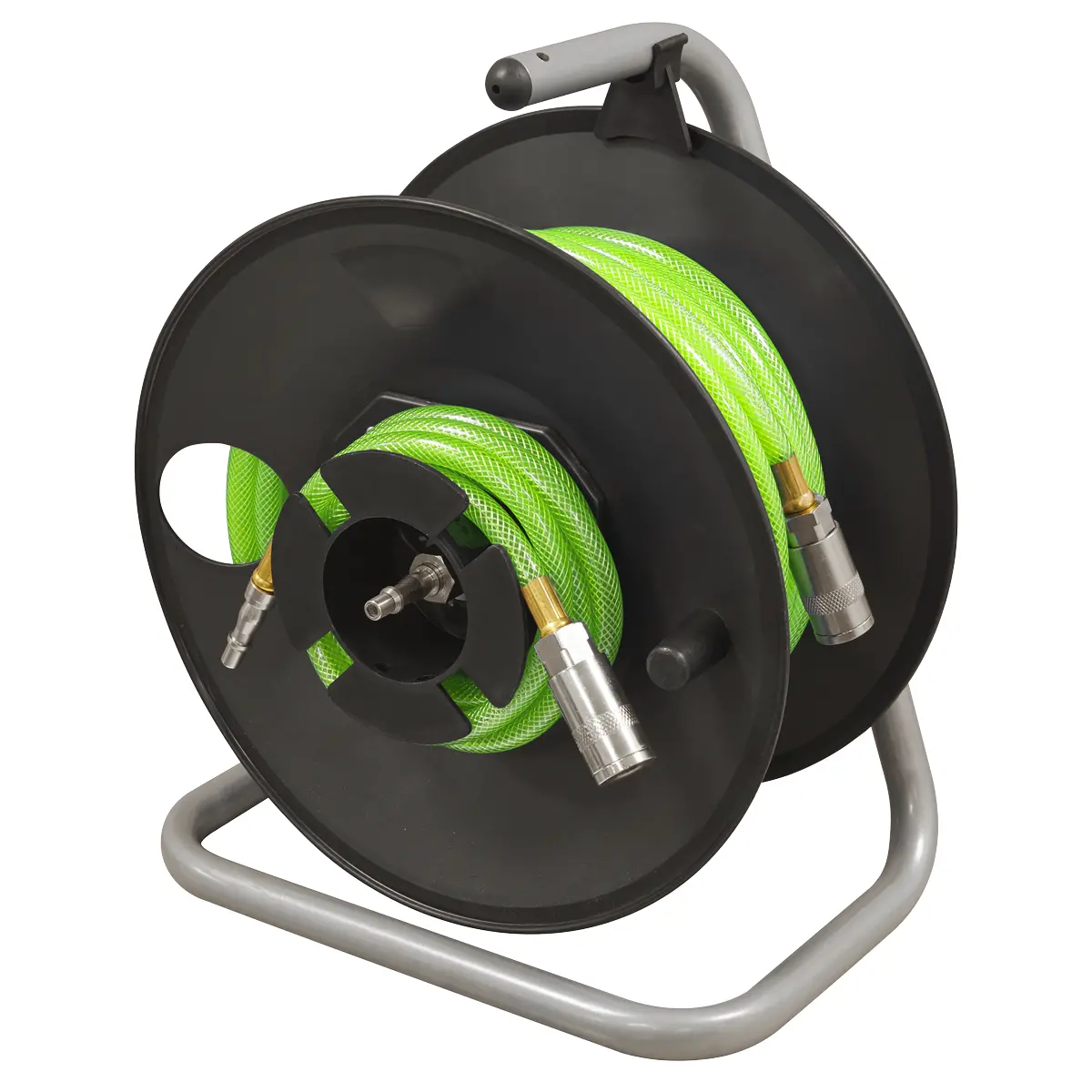 Sealey 20M Portable Manual Air Hose Reel 6Mm Id Sa825 1