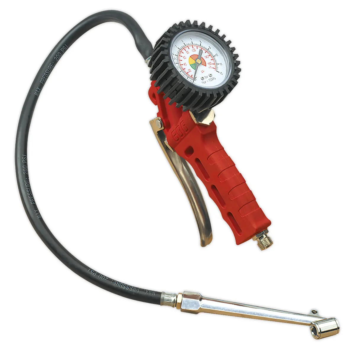 Sealey Tyre Inflator With Twin Push-On Connector Sa9312 1