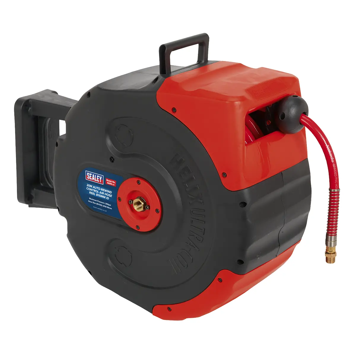Sealey 20M Auto-Rewind Control Air Hose Reel 10Mm Id Sa93 1