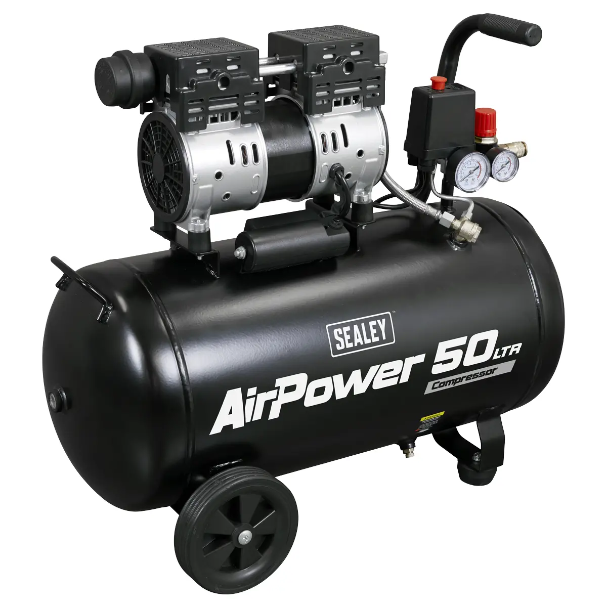 Sealey 50L Low Noise Oil Free Direct Drive Air Compressor 1Hp Sac5000s 1