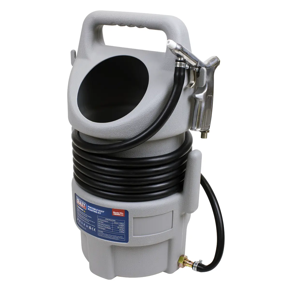 Sealey Portable Shot Blasting Kit 22Kg Capacity Sb993 2