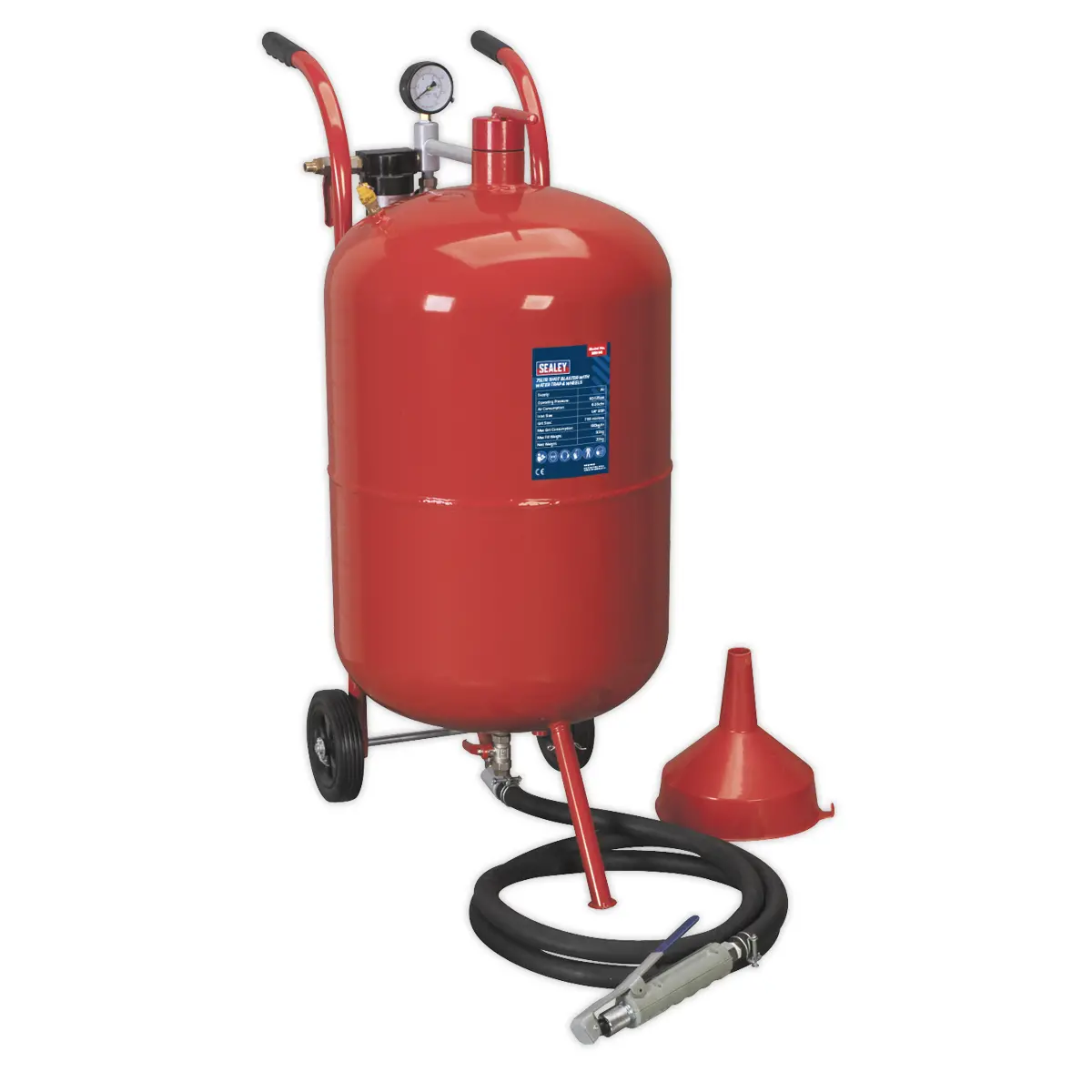 Sealey Shot Blaster With Water Trap & Wheels 75L Sb998 1