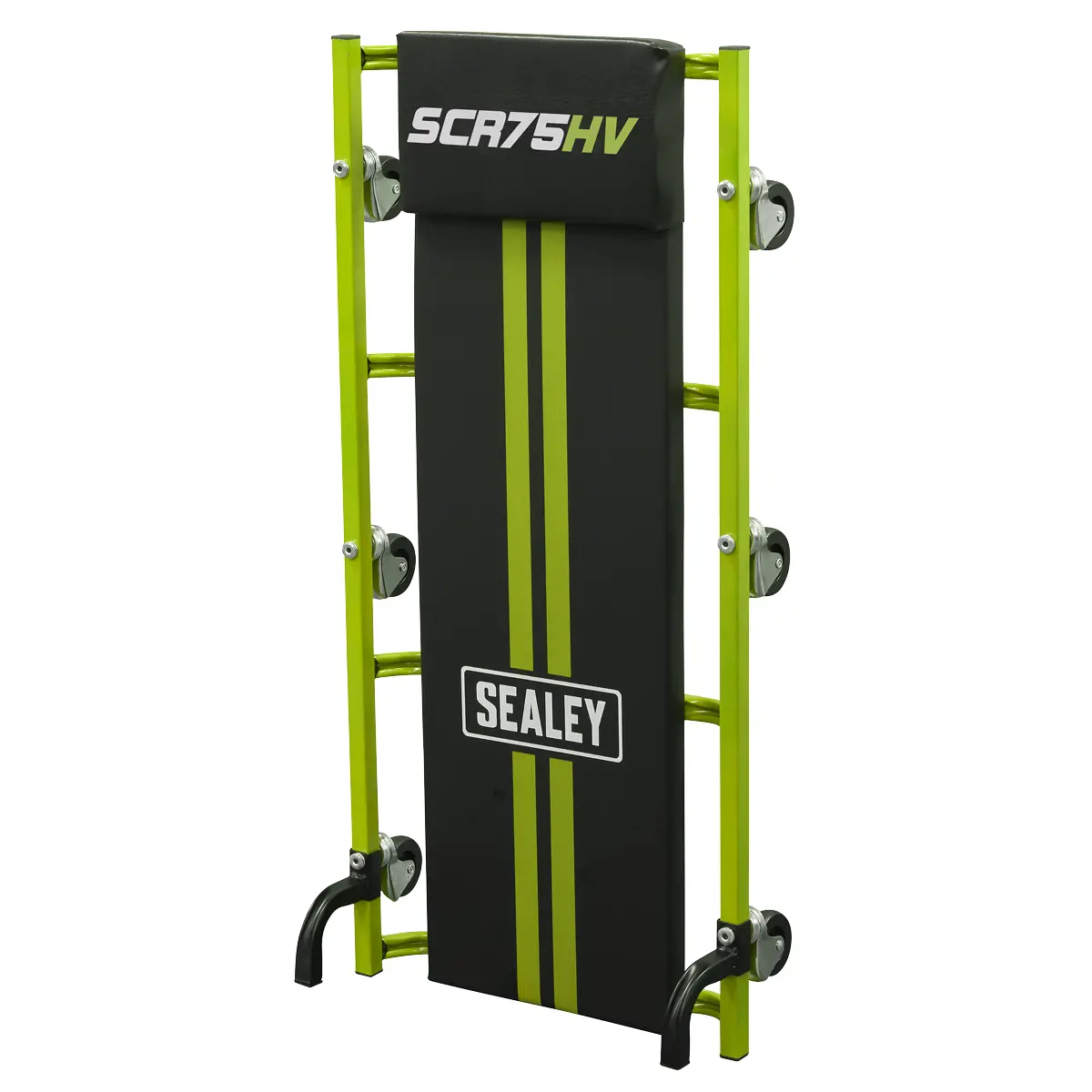 Sealey 36" Deluxe American-Style Creeper With Steel Frame & 6 Wheels - Hi-Vis Scr75hv 1