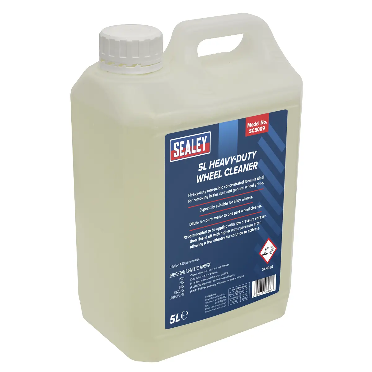 Sealey Heavy-Duty Wheel Cleaner 5L Scs009 1