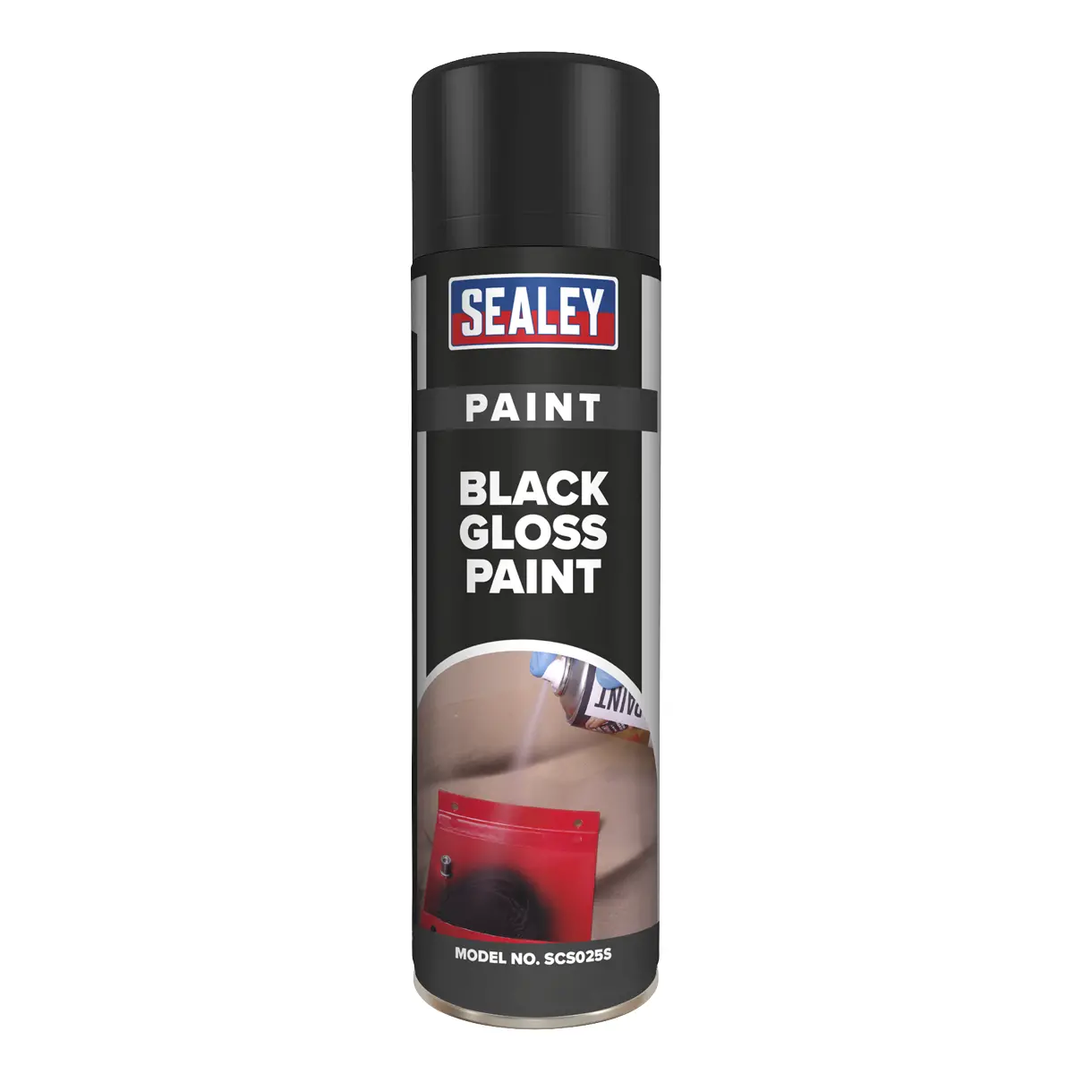 Sealey Gloss Paint 500Ml - Black Scs025s 1