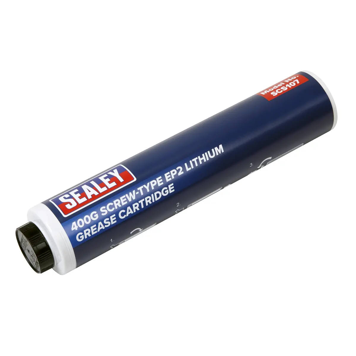 Sealey Ep2 Lithium Grease Cartridge Screw-Type 400G Scs107 1