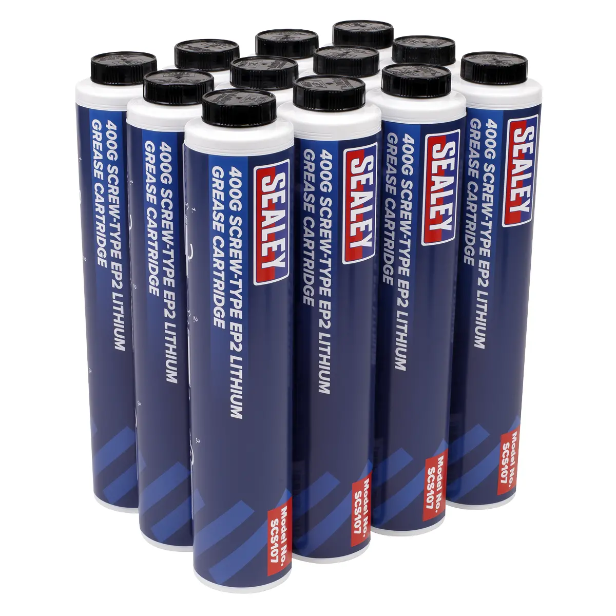 Sealey Ep2 Lithium Grease Cartridge Screw-Type 400G - Pack Of 12 Scs108 1