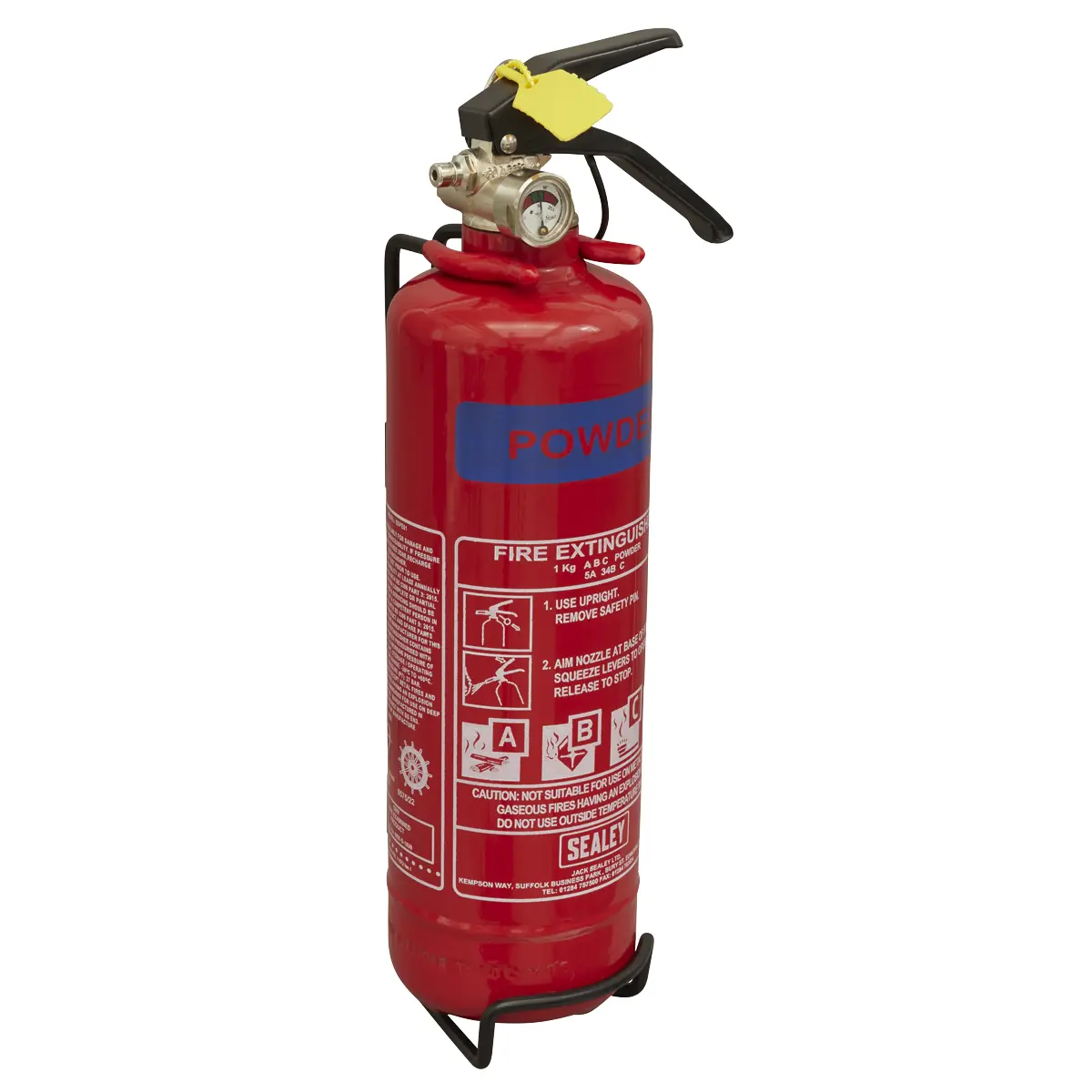 Sealey Dry Powder Fire Extinguisher 1Kg Sdpe01 1