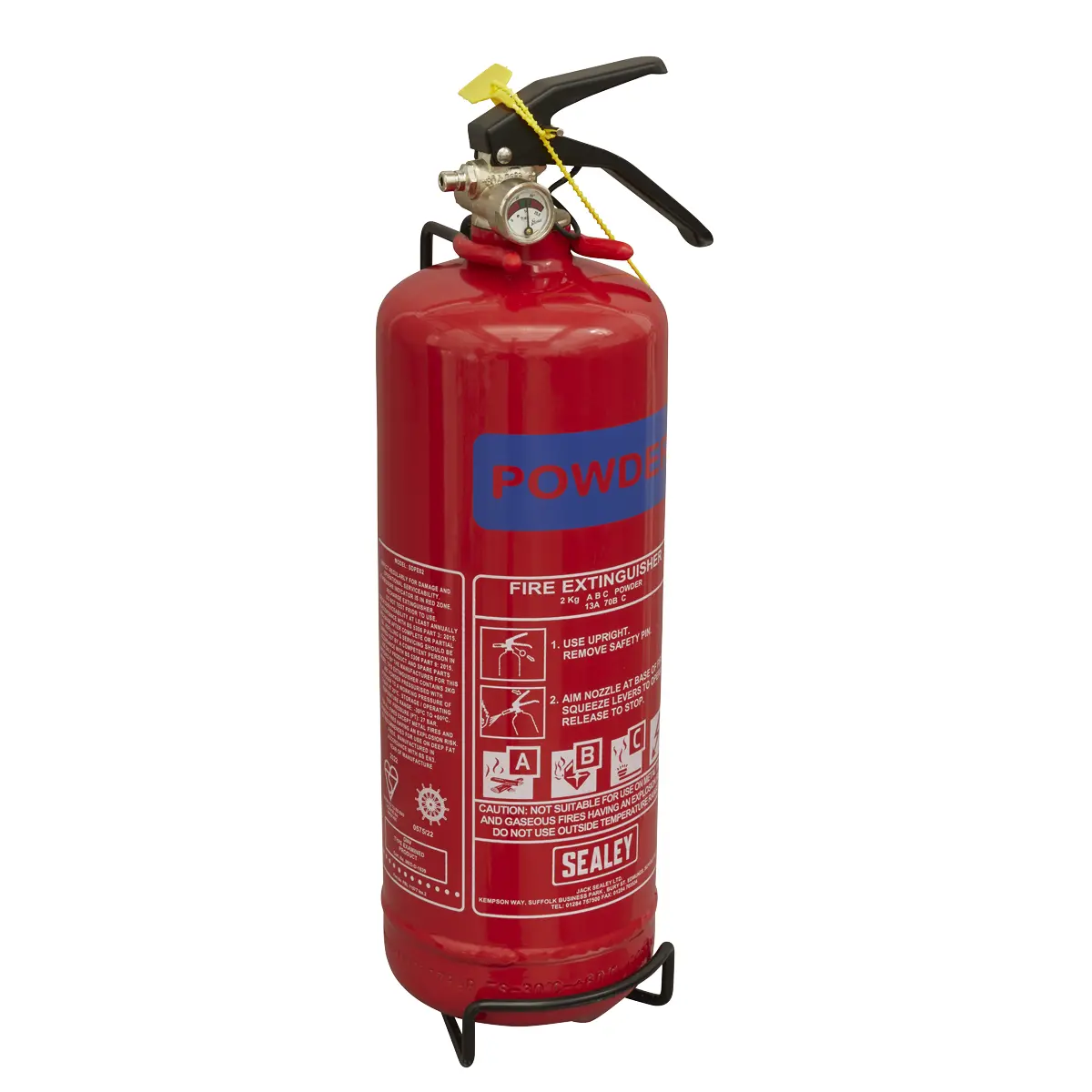Sealey Dry Powder Fire Extinguisher 2Kg Sdpe02 1