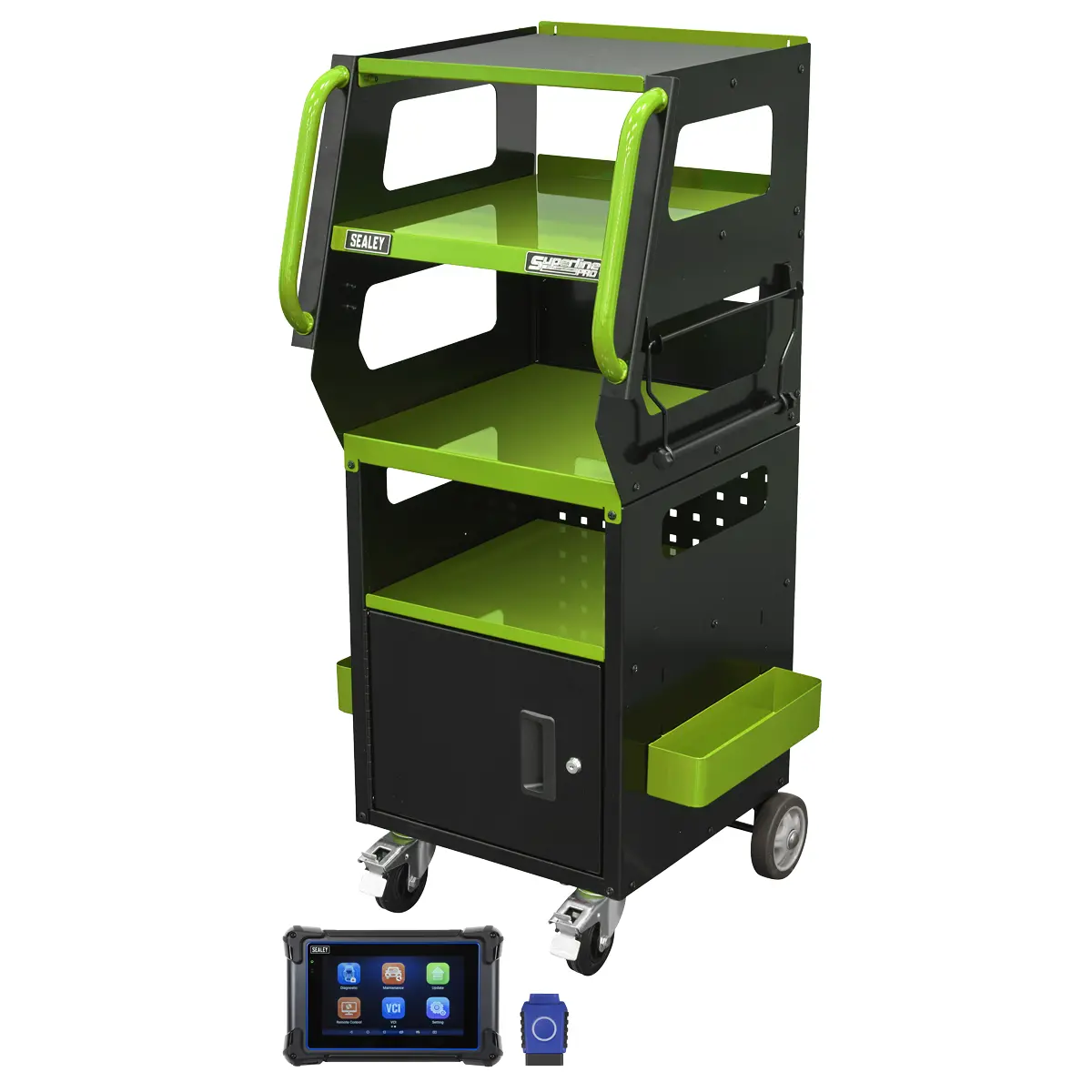 Sealey Diagnostic Tablet & Trolley - Green Sds1g 1