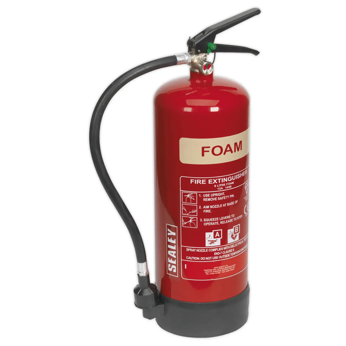 Sealey Foam Fire Extinguisher 6L Sfe06 1