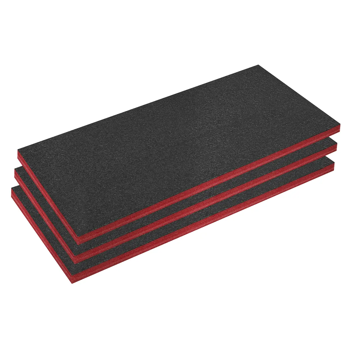 Sealey Easy Peel Shadow Foam® 1200 X 550 X 50Mm, Red/Black - Pack Of 3 Sfpk50r 1