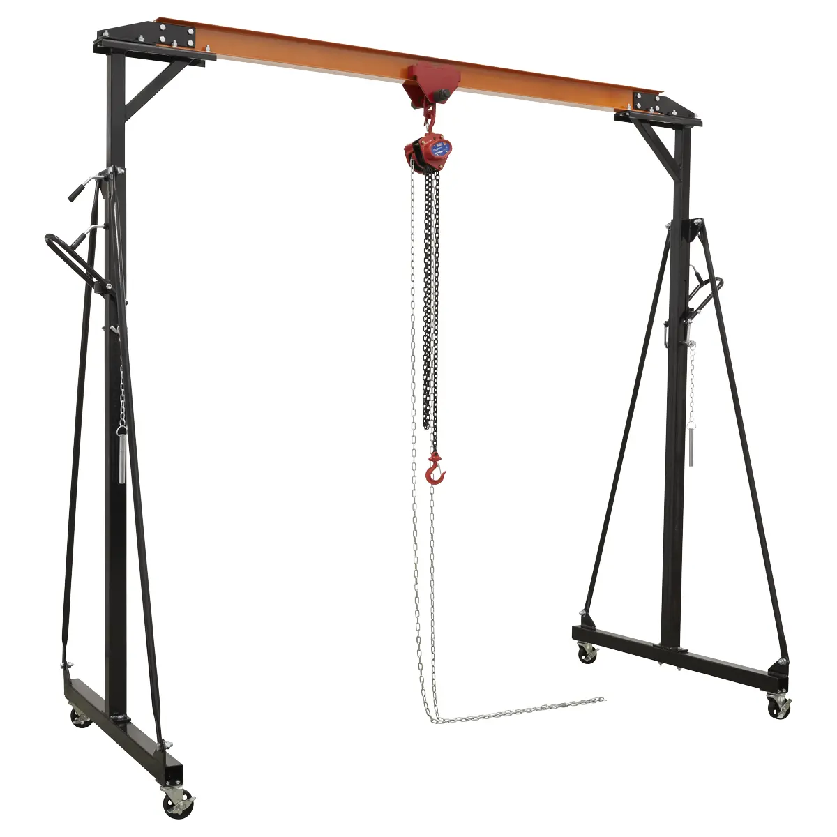 Sealey Portable Lifting Adjustable Gantry Frame 0.5 Tonne & Hoist Combo Sg500kit 1