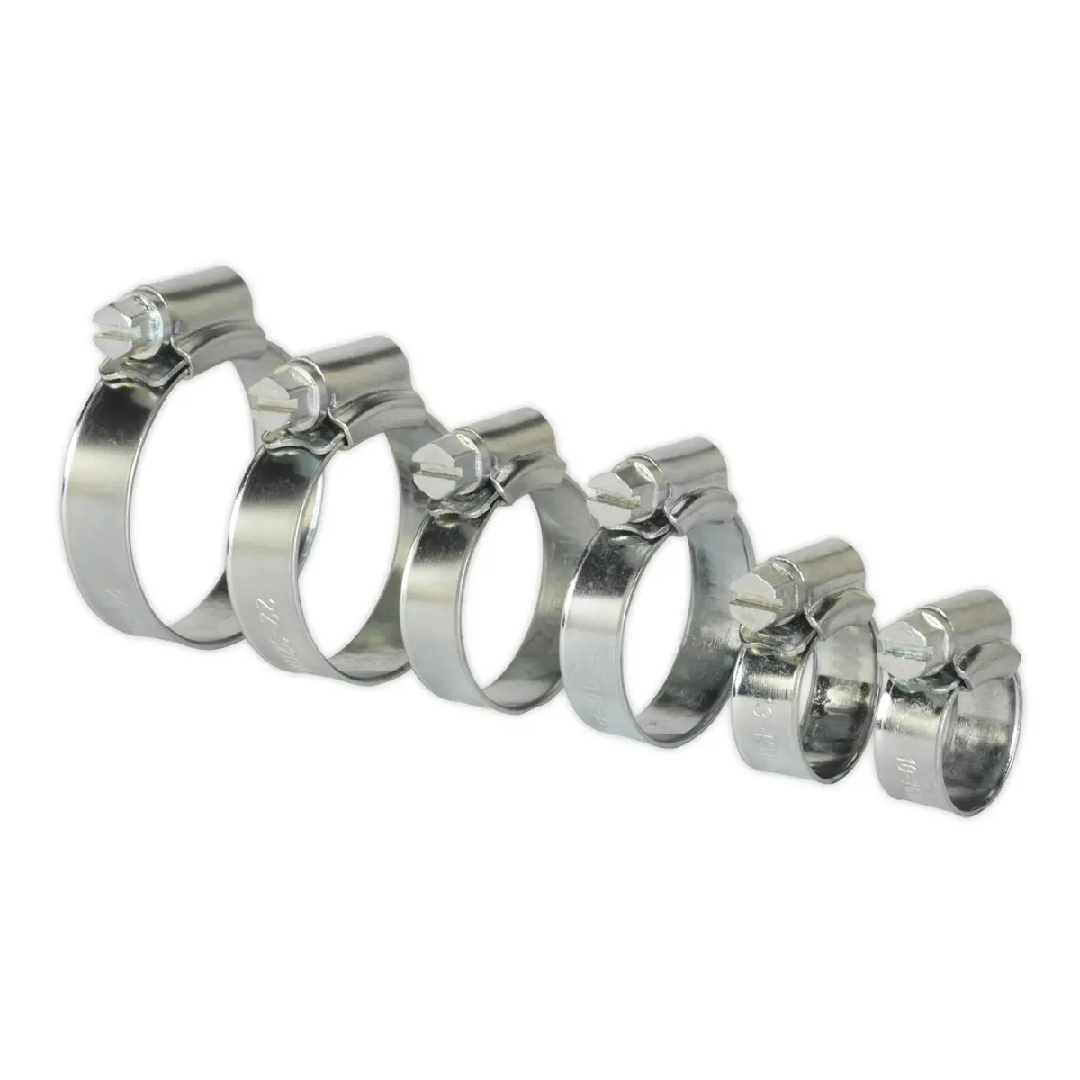 Sealey Zinc Plated Hose Clip Assortment 8-29Mm 30Pc Shcs1 1