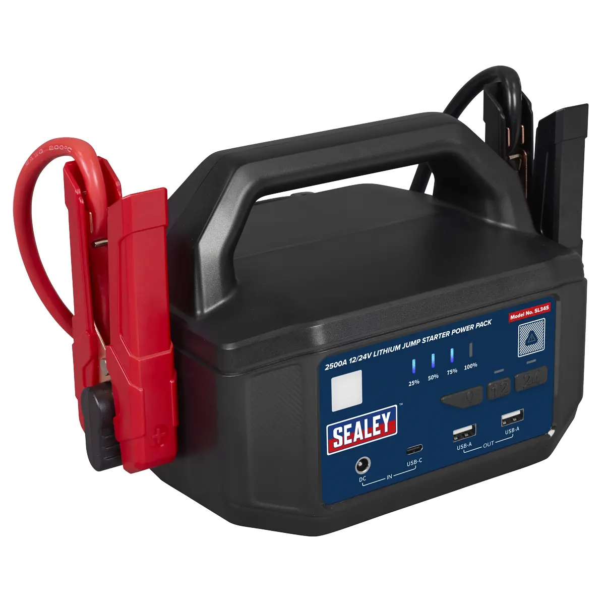 Sealey 2500A 12/24V Lithium Jump Starter Power Pack Sl34s 1