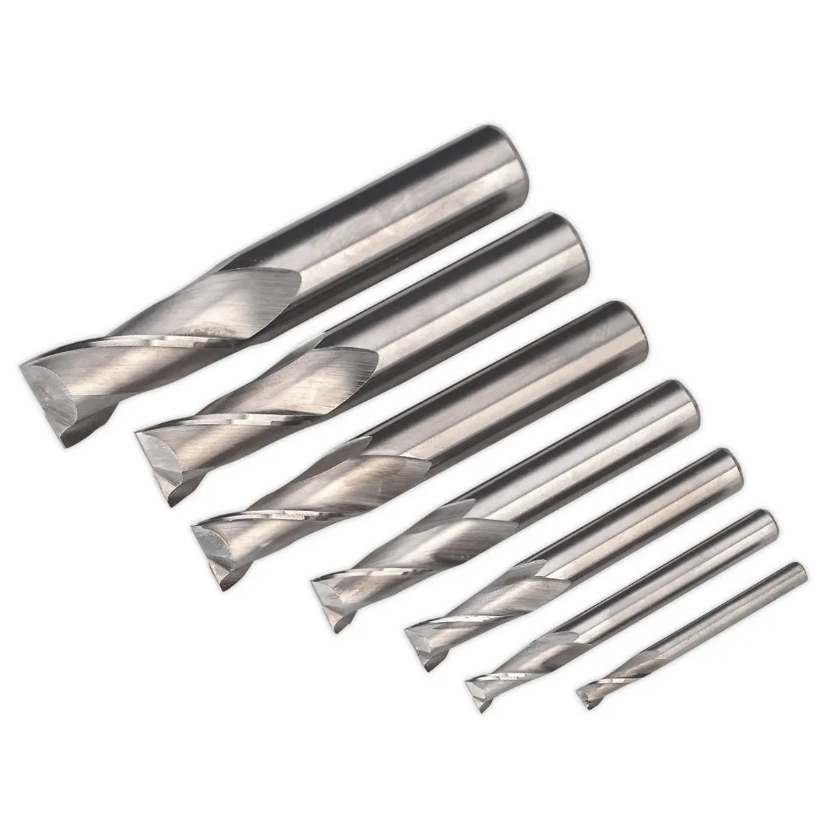 Sealey Hss End Mill Set 2 Flute 4-16Mm Sm2502emset 1