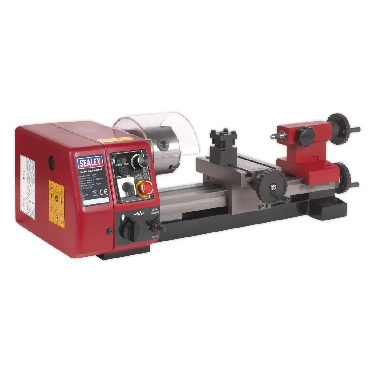 Sealey Metalworking Mini Lathe 250Mm Sm2503a 2