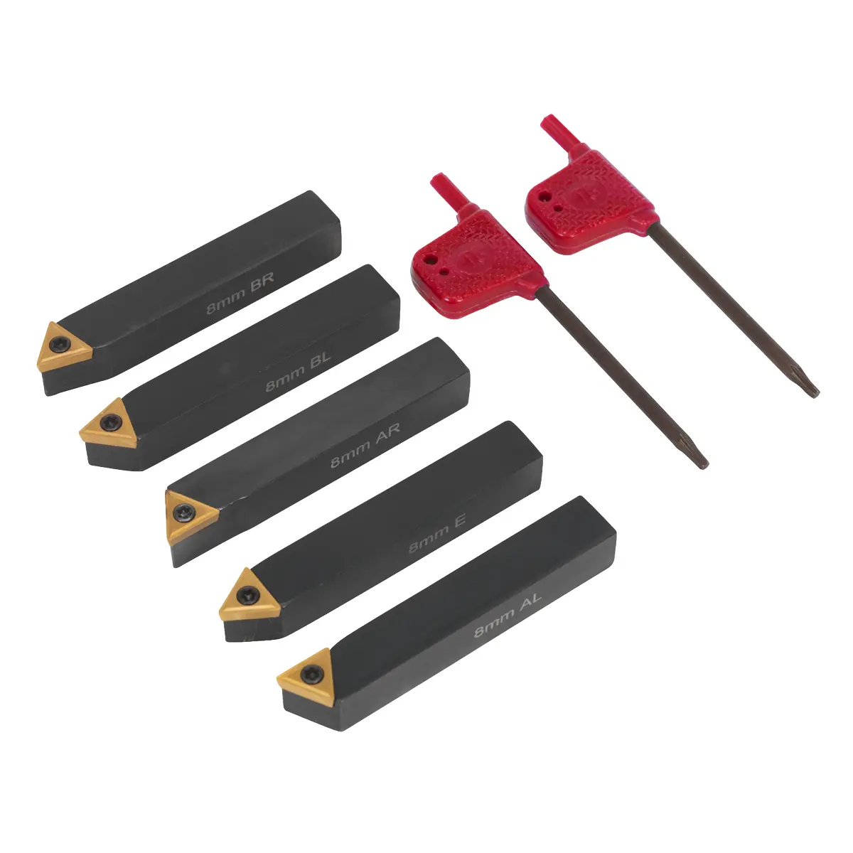 Sealey Indexable Lathe Turning Tool Set 8Mm 5Pc Sm3025cs2 1