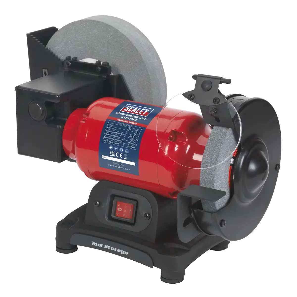 Sealey 200/150Mm Wet & Dry Bench Grinder 250W/230V Sm521 2