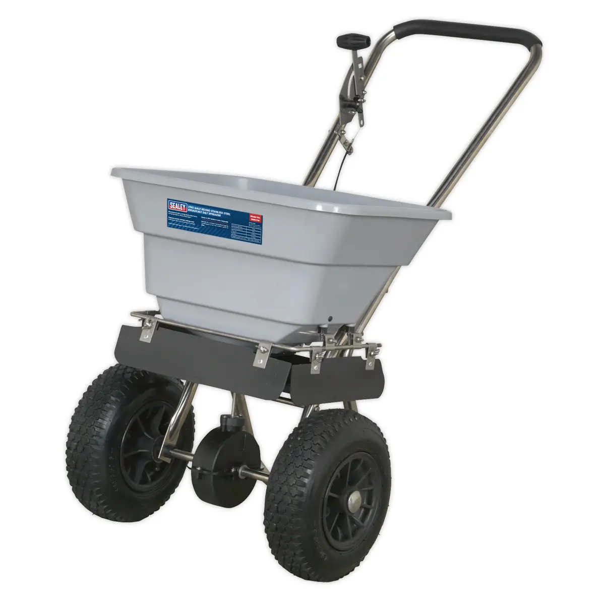 Sealey Stainless Steel Broadcast Salt Spreader 37Kg Walk Behind Ssb37w 1