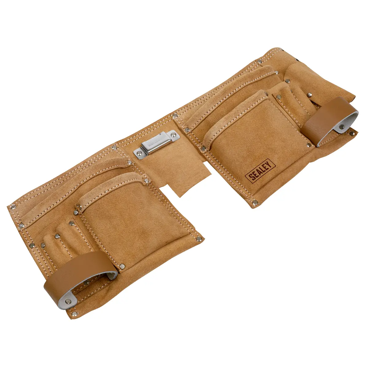 Sealey Double Pouch Leather Tool Belt Stbl01 1
