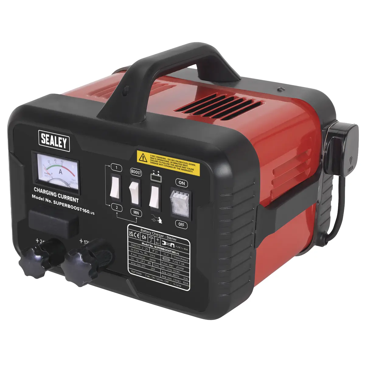 Sealey 12/24V Starter/Charger 160/30Amp 230V Superboost160 1