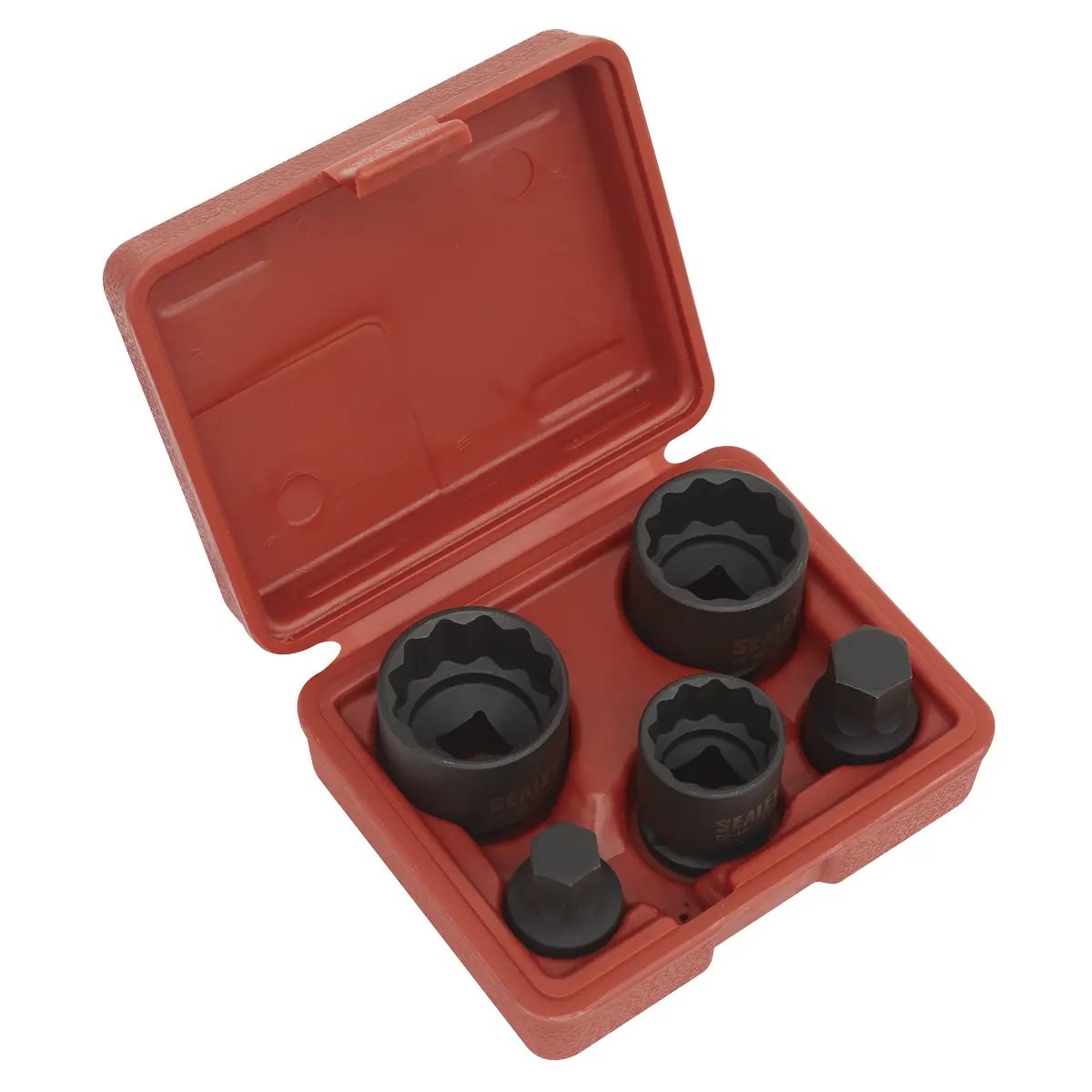 Sealey Impact Hub Socket & Socket Bit Set 1/2"Sq Drive 12-Point 5Pc Sx053 1
