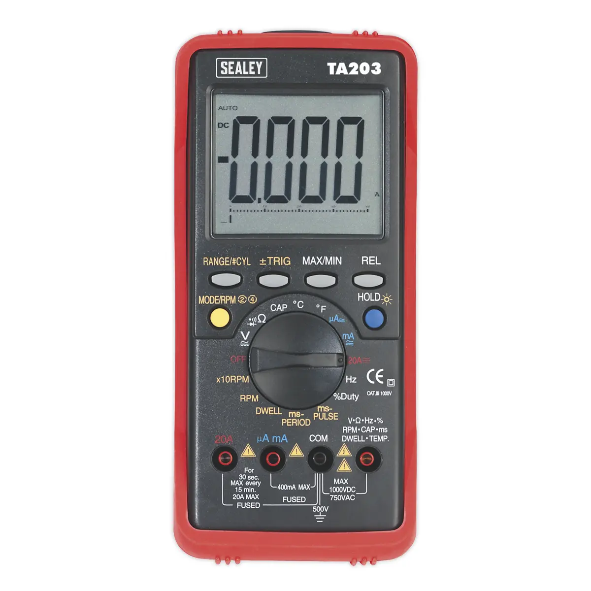 Sealey 15-Function Digital Automotive Multimeter With Bar Graph/Pc Link Ta203 1