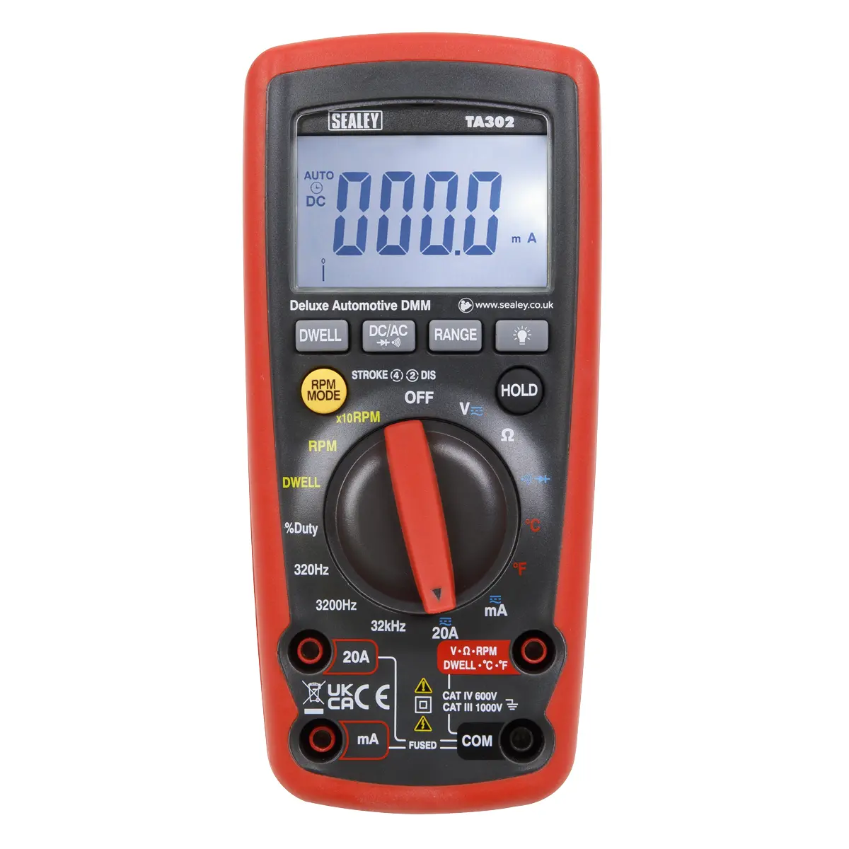 Sealey 12-Function Digital Automotive Multimeter With Inductive Coupler Ta302 1