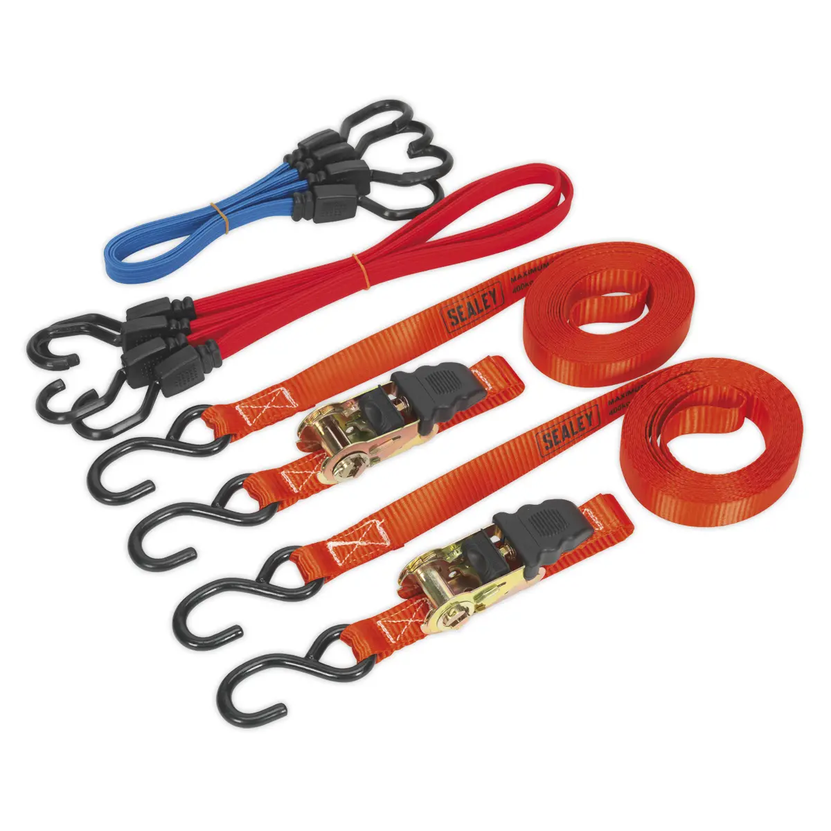 Sealey Ratchet Strap & Bungee Cord Set 6Pc Td285sbd 1
