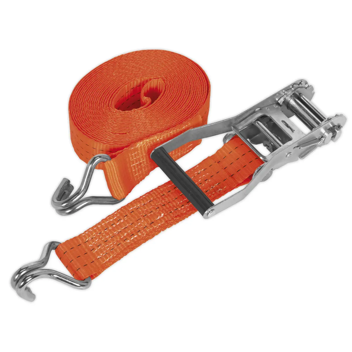 Sealey Ratchet Strap Polyester Webbing 50Mm X 8M 3000Kg Breaking Strength Td3008j 1
