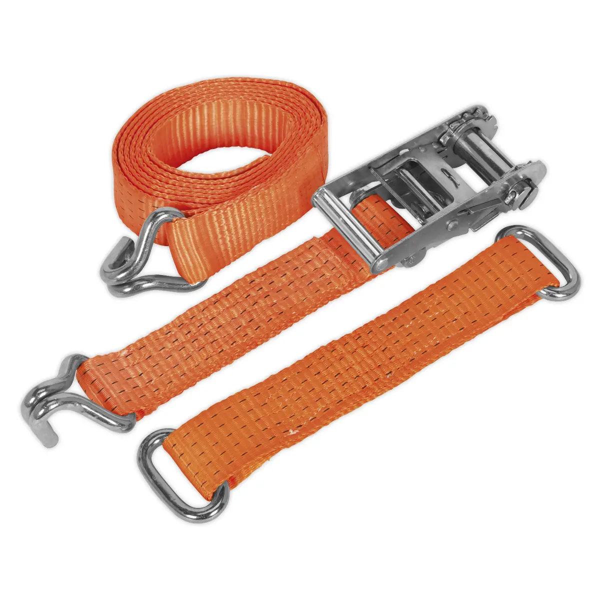 Sealey Steel Wheel Car Transporter Ratchet Strap 50Mm X 3M 4500Kg Breaking Strength Tdrws 1