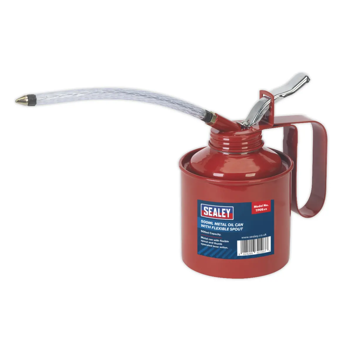 Sealey Metal Oil Can With Flexible Spout 500Ml Tp05 1