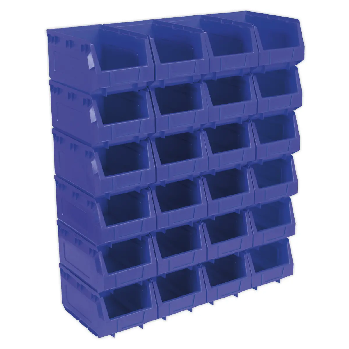 Sealey Plastic Storage Bin 150 X 240 X 130Mm, Blue - Pack Of 24 Tps324b 1