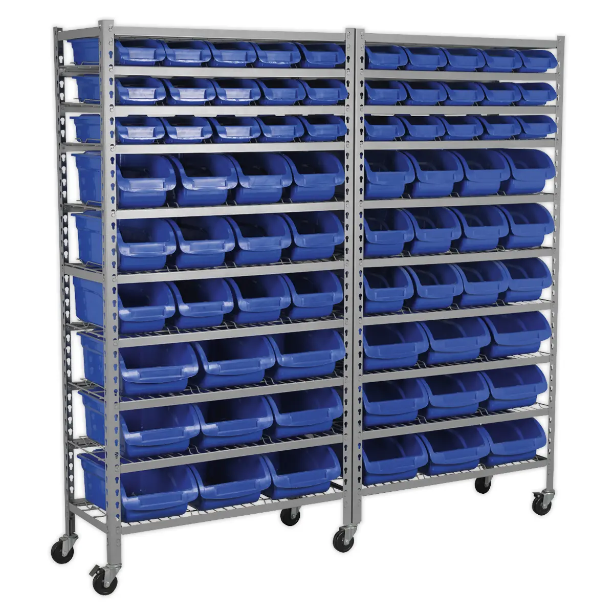 Sealey Mobile Bin Storage System With 72 Bins Tps72 1