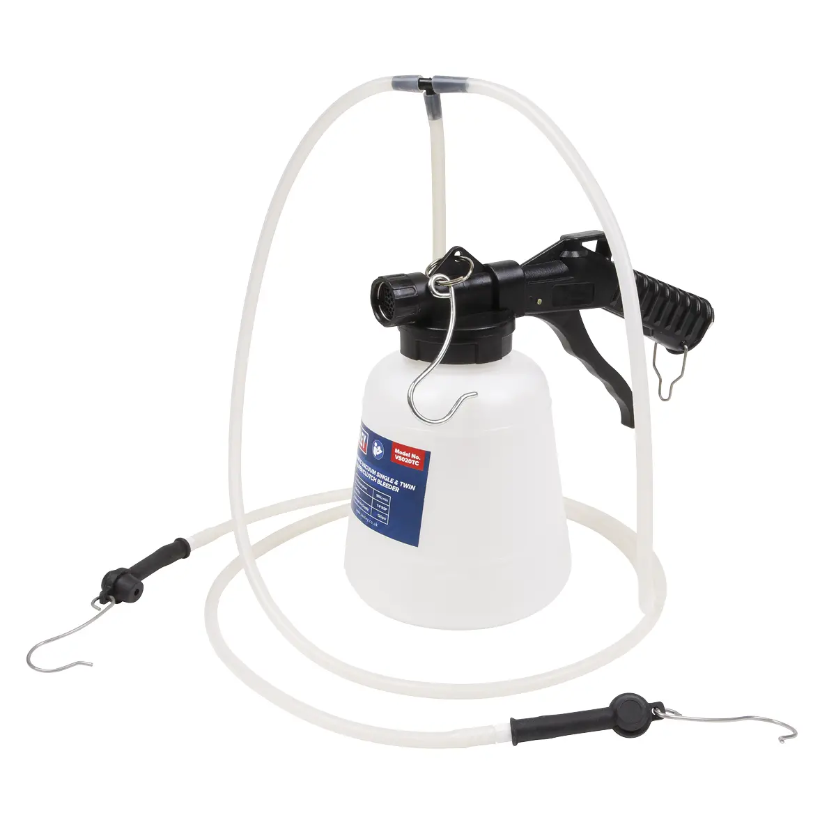Sealey Pneumatic Brake Caliper Clutch Bleeder Vacuum Single & Twin 1L Vs020tc 1