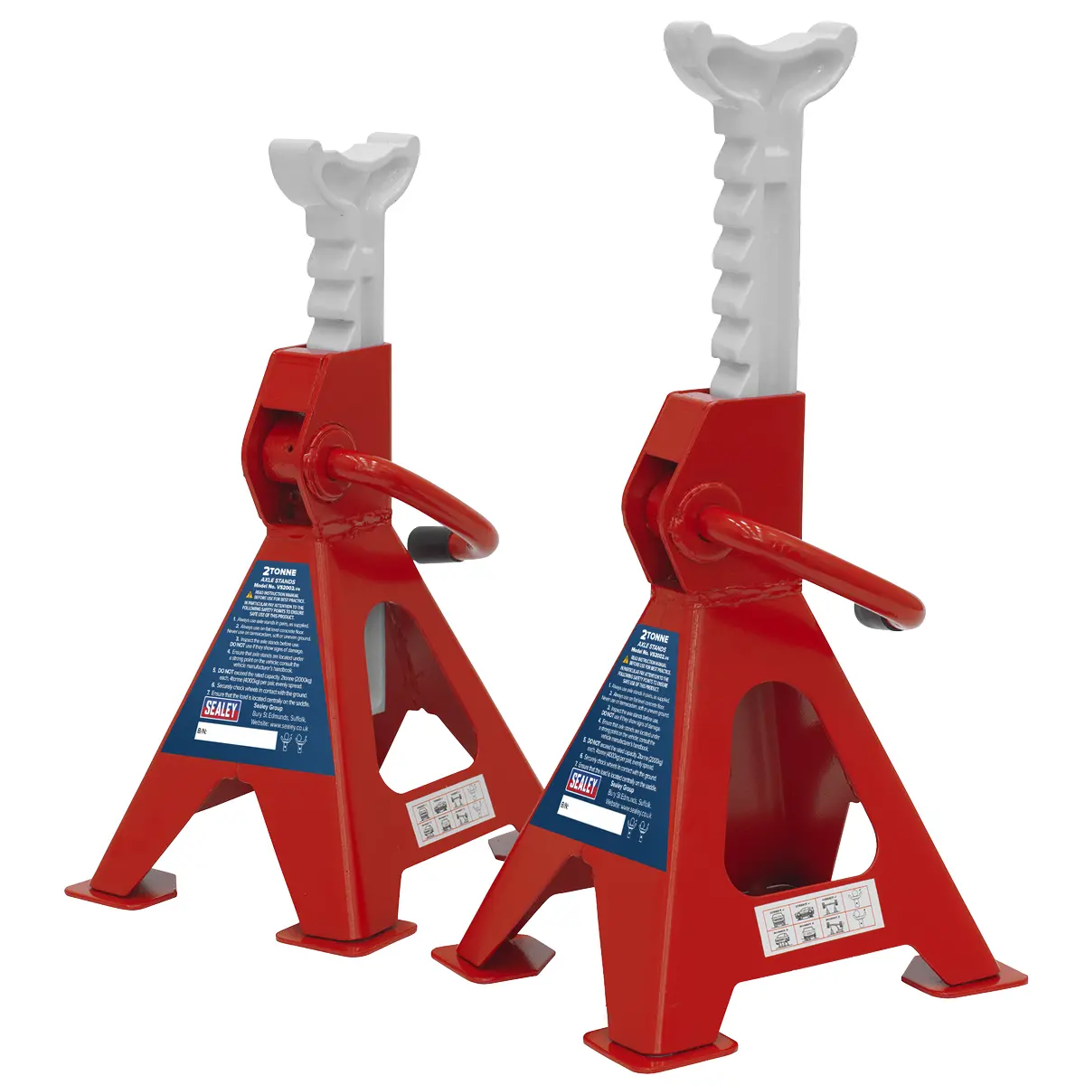 Sealey Ratchet Type Axle Stands (Pair) 2 Tonne Capacity Per Stand Vs2002 1