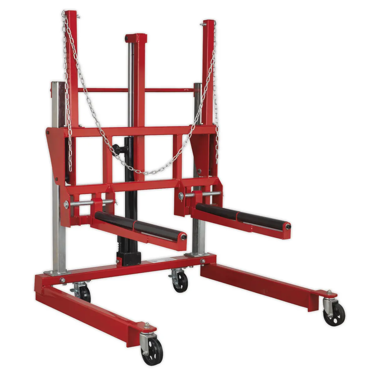 Sealey Wheel Removal Trolley With Adjustable Width 500Kg Capacity W508t 1