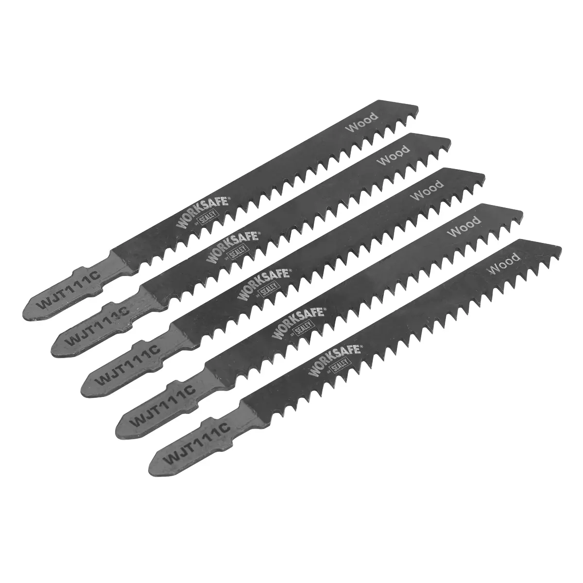Sealey Jigsaw Blade For Soft Wood & Plastics 75Mm 8Tpi - Pack Of 5 Wjt111c 1