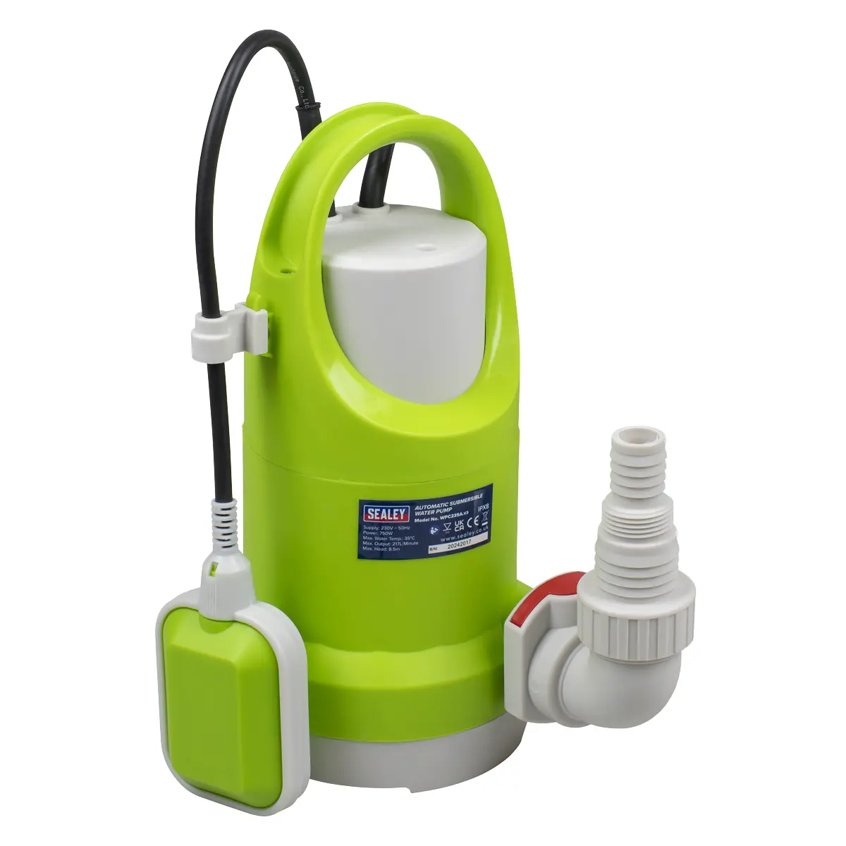 Sealey Submersible Dirty Pump Automatic 217L/Min 230V Wpc235a 1