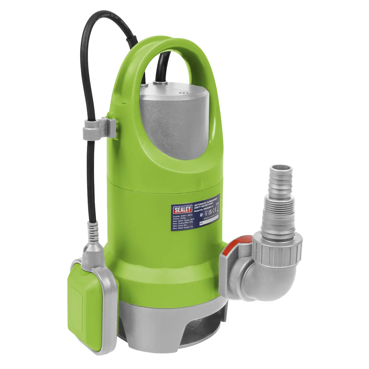 Sealey Automatic Submersible Dirty Water Pump 225L/Min 230V Wpd235a 1