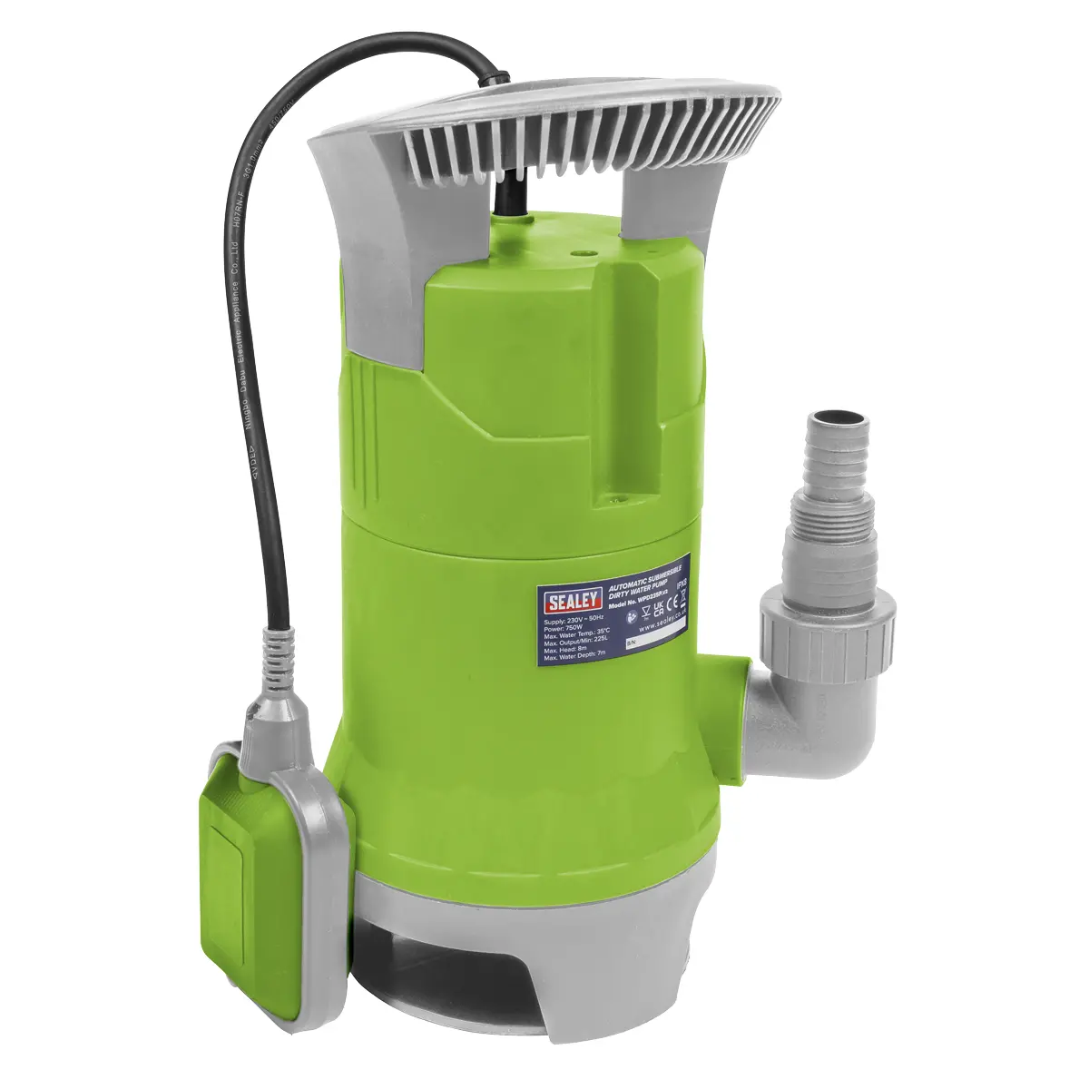 Sealey Submersible Dirty Water Pump Automatic 225L/Min 230V Wpd235p 1