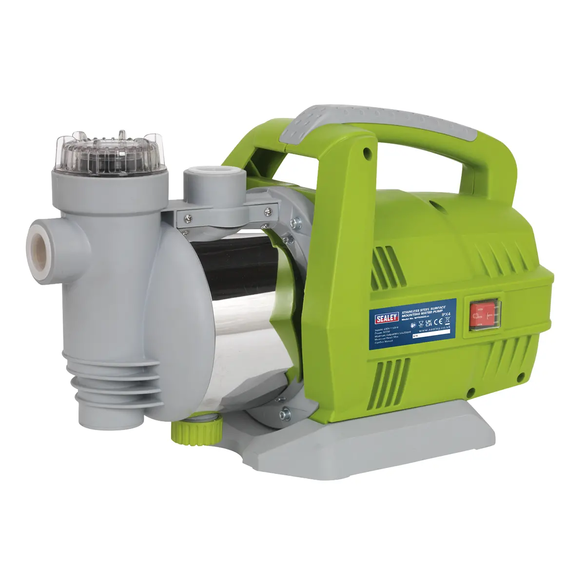 Sealey Surface Mounting Water Pump Stainless Steel 55L/Min 230V Wps062s 1