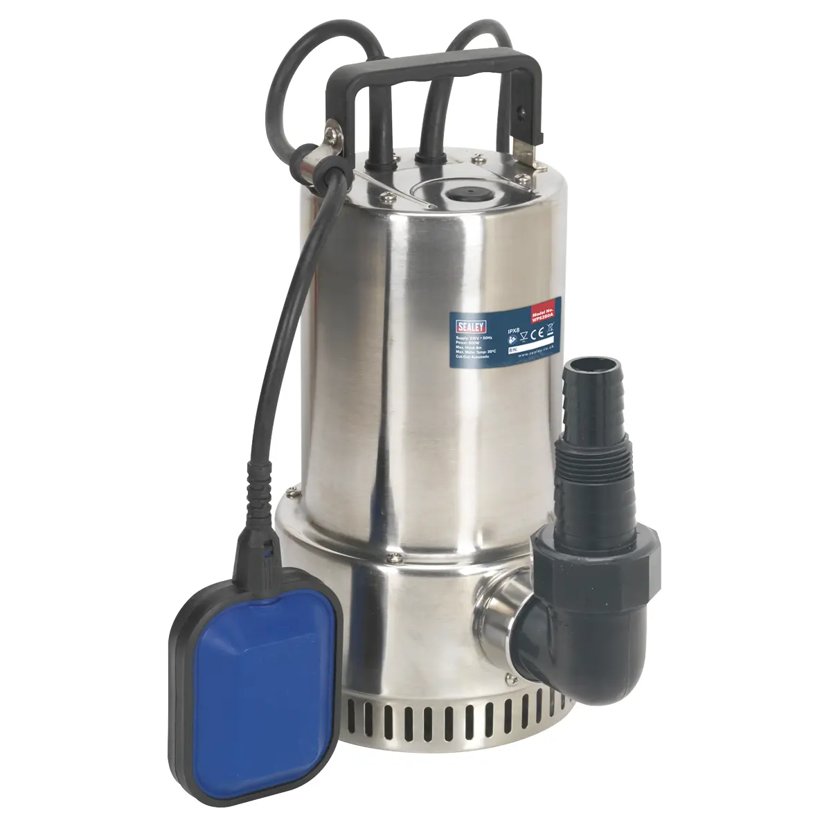 Sealey Submersible Stainless Water Pump Automatic 250L/Min 230V Wps250a 1